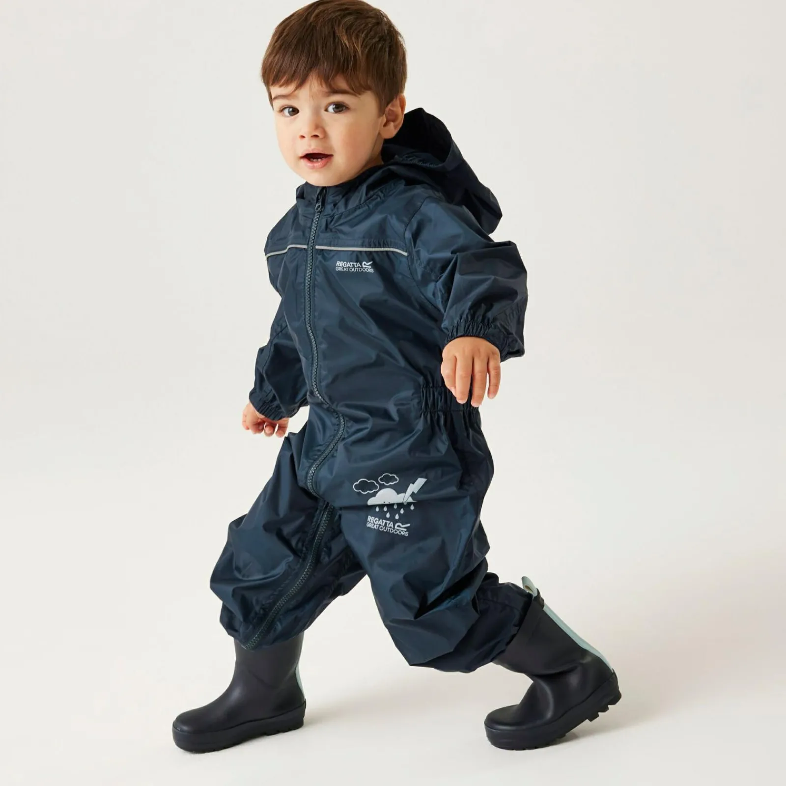 Regatta Combinaison d'hiver technique pour bébé imperméable et respirante Puddle IV |<Enfant Vêtements Garçon|Combinaison De Pluie