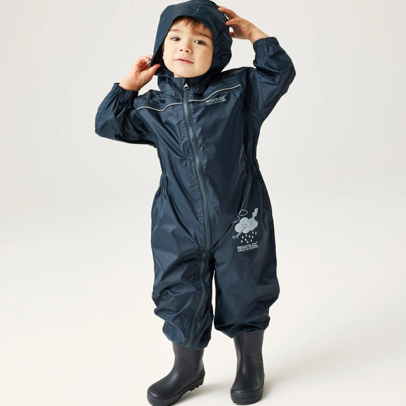 Regatta Combinaison d'hiver technique pour bébé imperméable et respirante Puddle IV |<Enfant Vêtements Garçon|Combinaison De Pluie