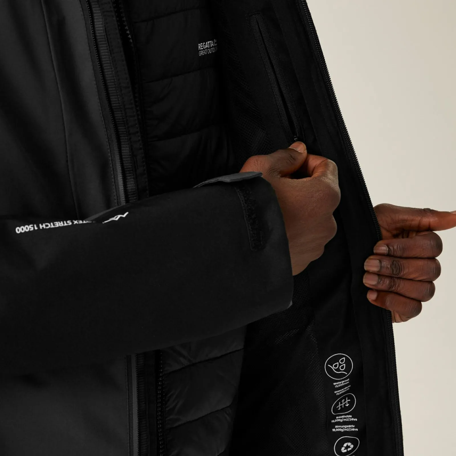 Regatta Veste 3-en-1 Wentwood IX pour homme |<Homme Vestes 3 En 1|Vestes Imperméables