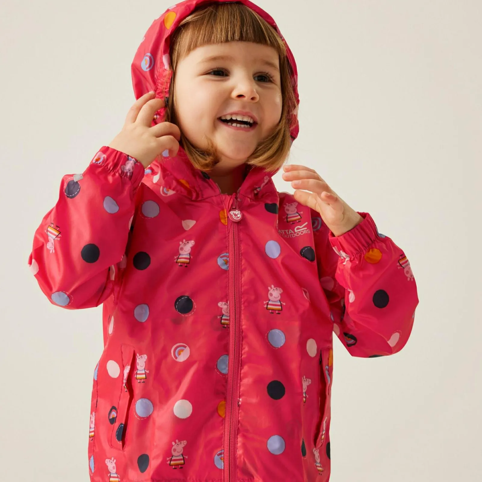 Regatta Veste Junior imperméable avec capuche et design Peppa Pig Pack-It |<Enfant Petits Aventuriers|Peppa Pig